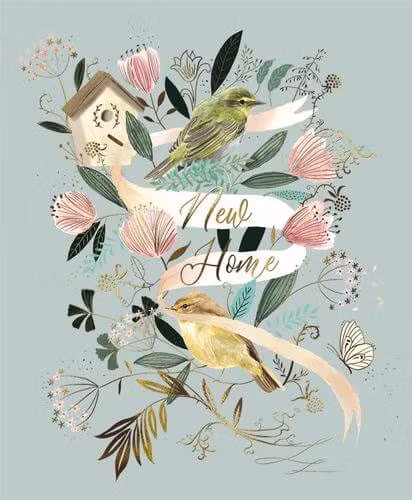 Dubbelt kort med kuvert - Nytt hem (Fraktfritt)