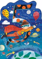 Dubbelt kort med kuvert - 5 år - Superhjälte (Fraktfritt)