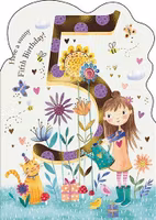 Dubbelt kort med kuvert - 5 år - Växtkraft (Fraktfritt)