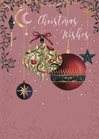 Dubbelt julkort med kuvert - Himlens julornament (Fraktfritt)