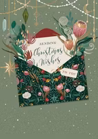 Dubbelt julkort med kuvert - Julkortshälsning (Fraktfritt)