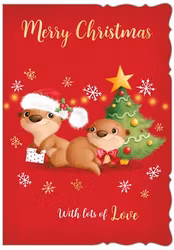 Dubbelt julkort med kuvert - Uttrande jul (Fraktfritt)