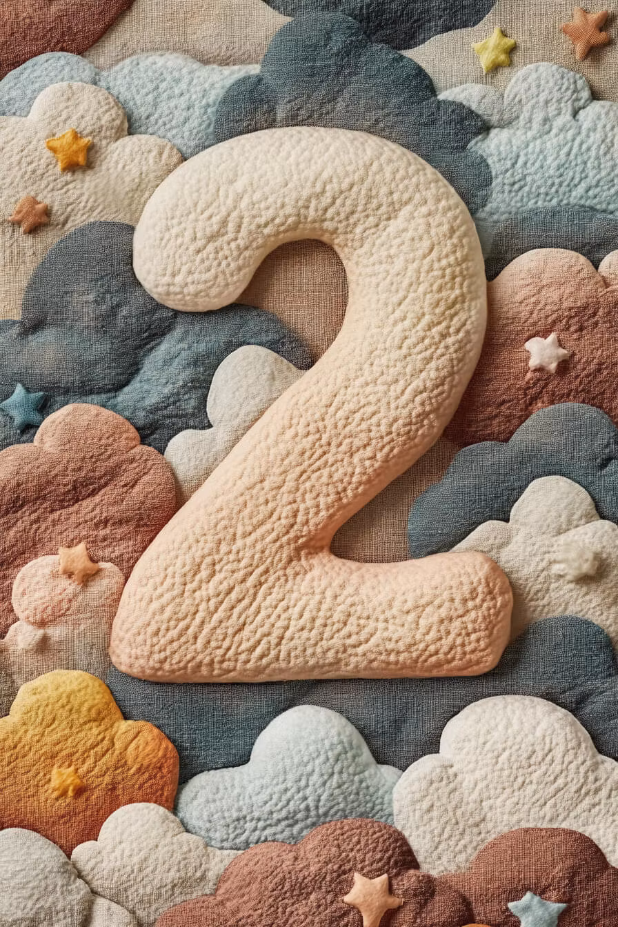 Dubbelt kort med kuvert - 2-åringen (Fraktfritt)