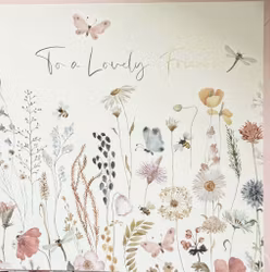 Dubbelt kort med kuvert - To a lovely friend (Fraktfritt)