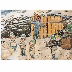 Enkelt kort - Tomtebobarnen - Vinter