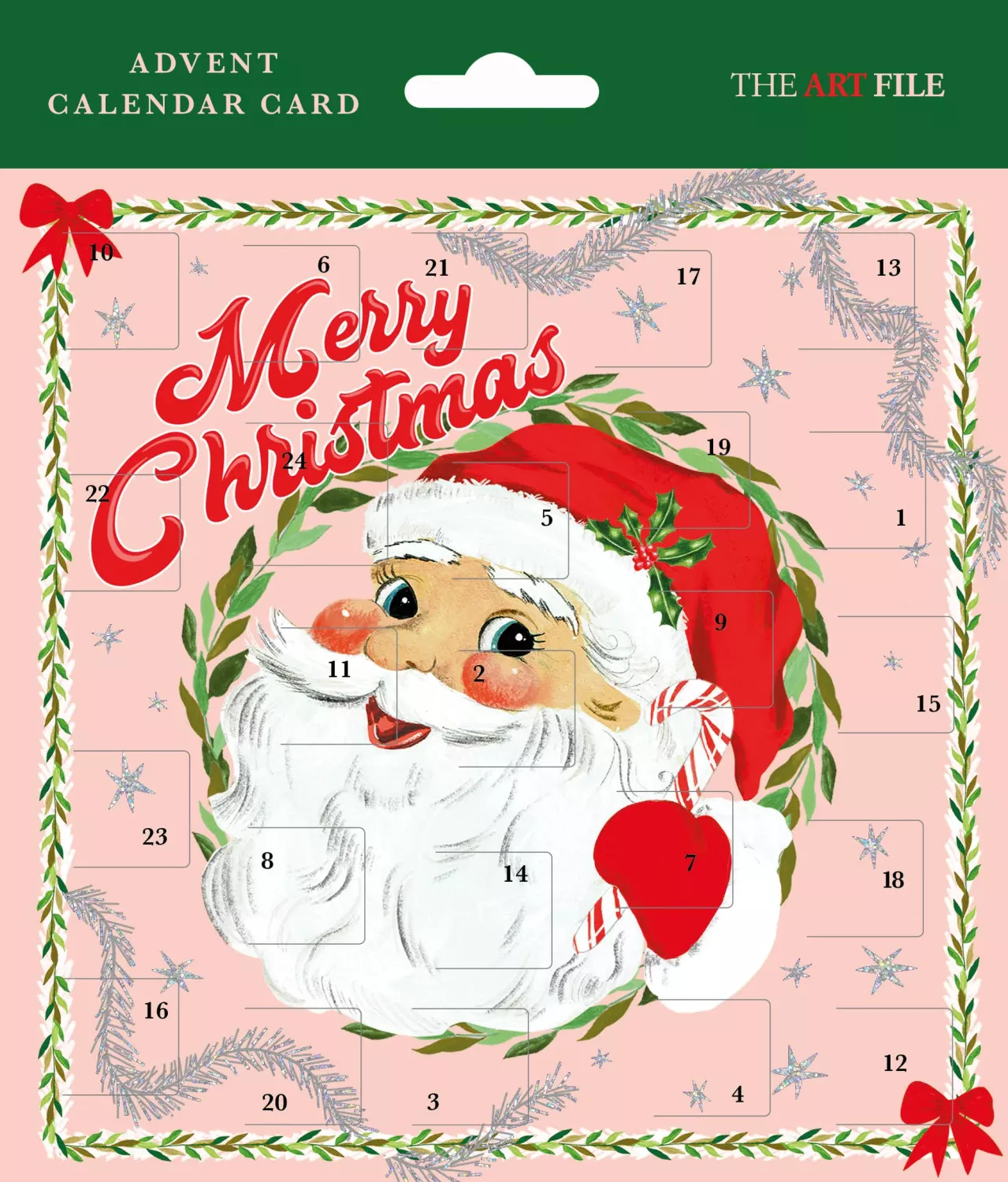 Adventskalender med kuvert - Glada tomten (Fraktfritt)