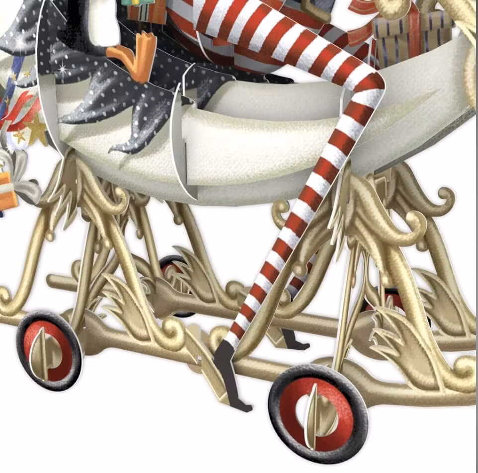 Magiskt julkort - Tomtens månsläde (Fraktfritt)