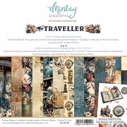 Vackra pysselpapper - Traveller (24 ark) 15 x 15 cm