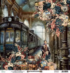 Vackra pysselpapper - Traveller (24 ark) 15 x 15 cm