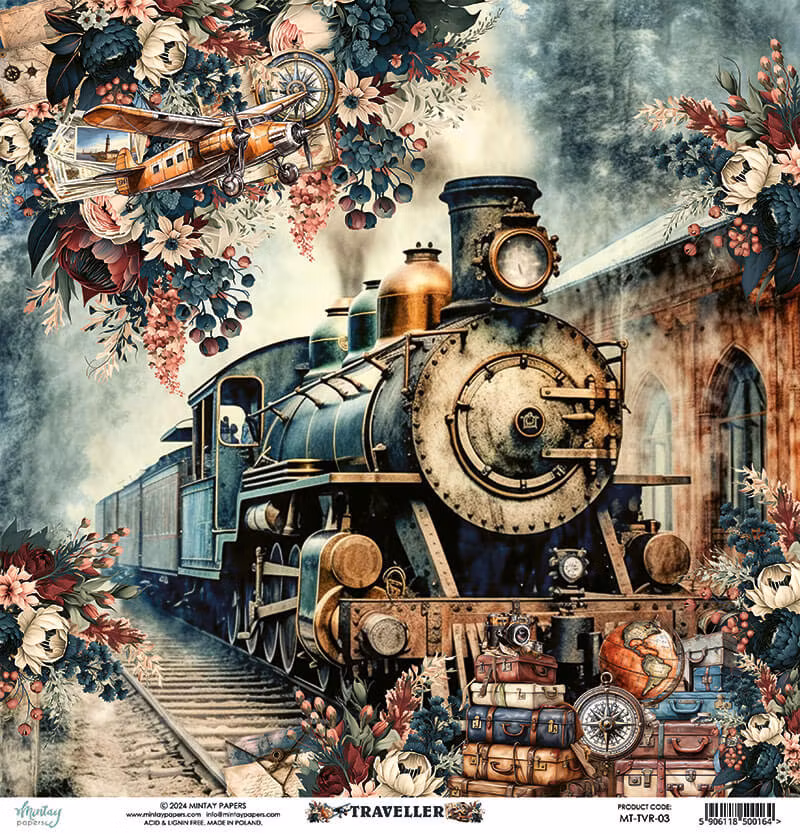 Vackra pysselpapper - Traveller (24 ark) 15 x 15 cm