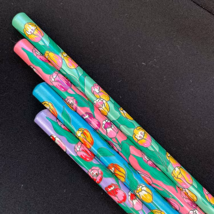 Fina blyertspennor - Tulpaner