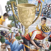 Magiskt, utvikbart gratulationskort - Grattis till idrottaren (Fraktfritt)