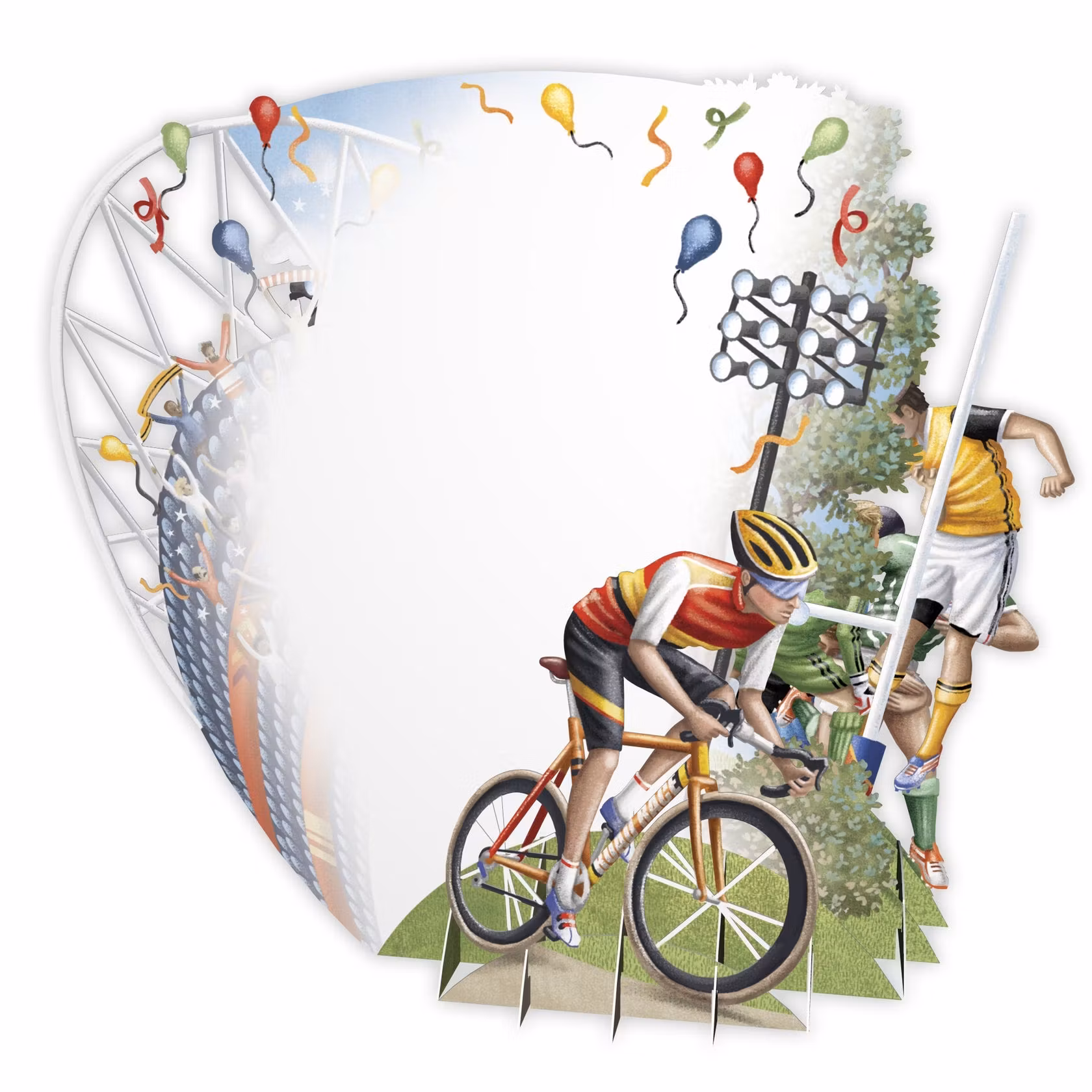 Magiskt, utvikbart gratulationskort - Grattis till idrottaren (Fraktfritt)