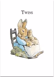 Dubbelt kort med kuvert - Twins (Fraktfritt)