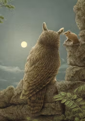 Enkelt Kort - Vänner i månskenet (Fraktfritt)