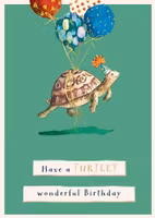 Dubbelt kort med kuvert - Sköldpaddans grattis (Fraktfritt)