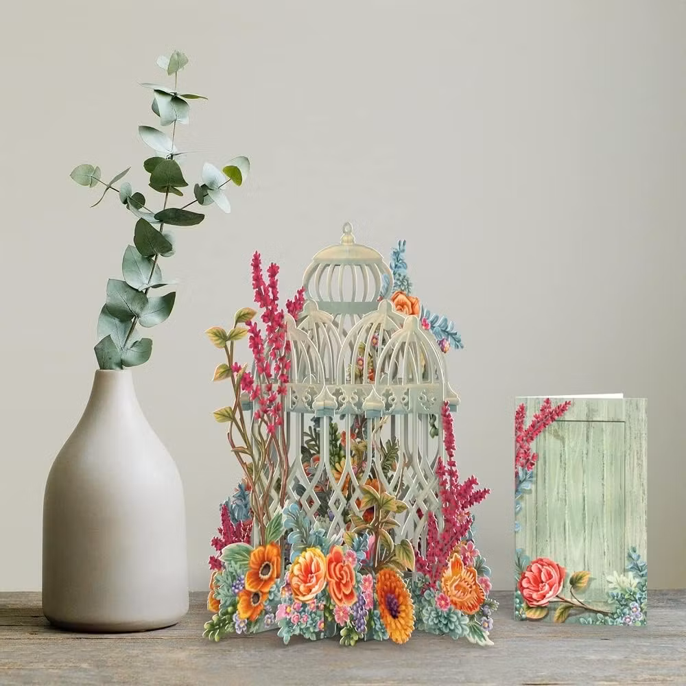 Magiskt, utvikbart gratulationskort - Blomsterburen (Fraktfritt)