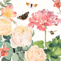 Förpackning med flera kort med kuvert - Blommorna