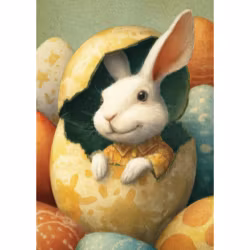 Enkelt Påskkort - Välkommen ut (Fraktfritt)