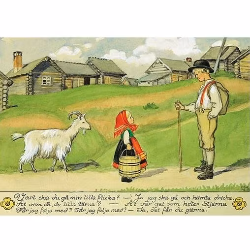 Enkelt kort - Vart ska du gå min lilla flicka?