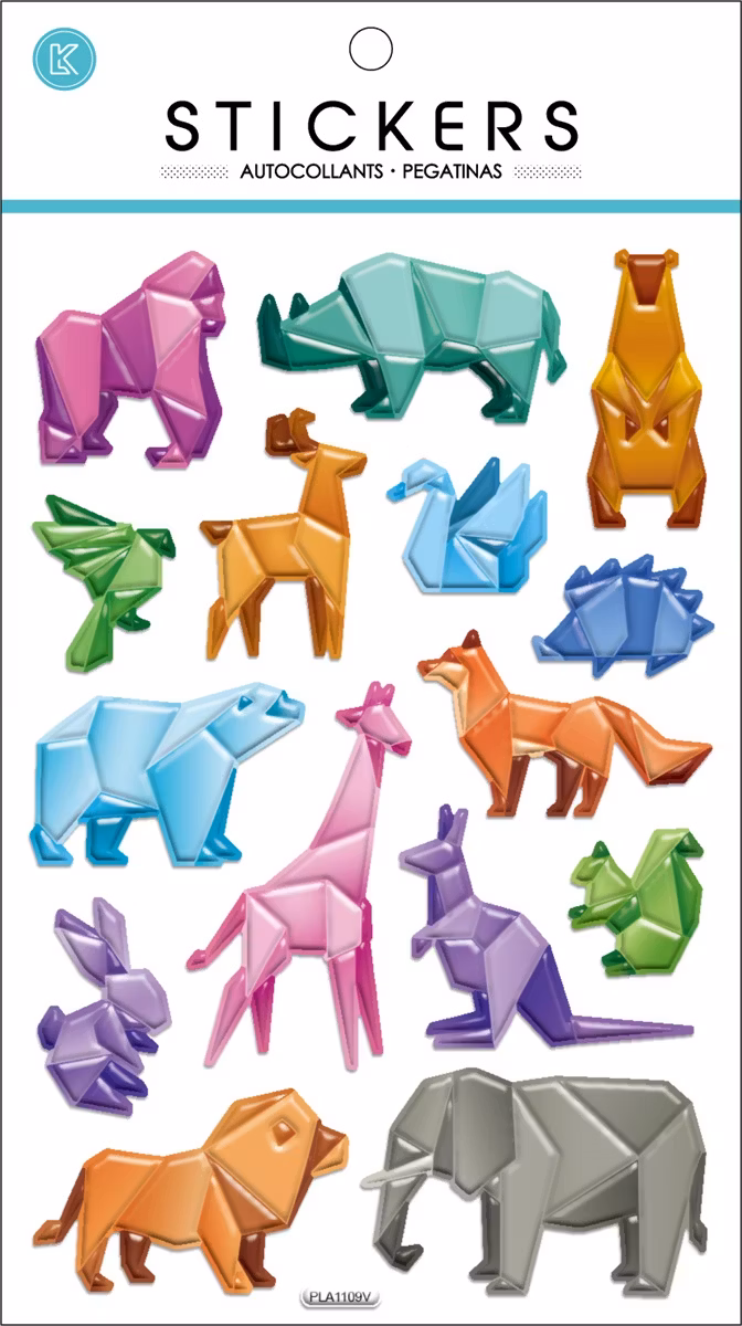 Klistermärken - Origamidjur (Fraktfritt)