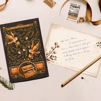 Enkelt kort med kuvert -  Hitta din egen skatt (Fraktfritt)