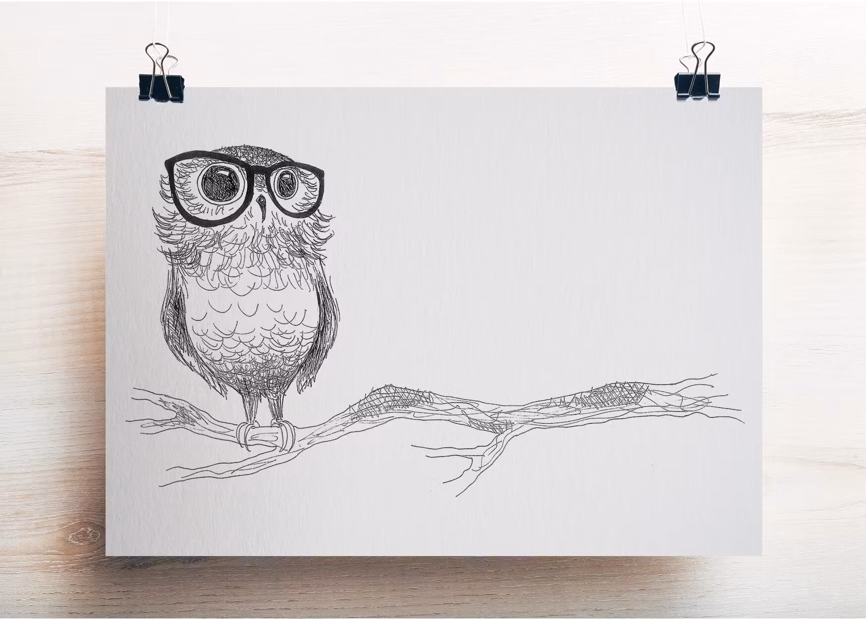 Enkelt Kort - Glasögonugglan (Fraktfritt)