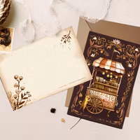 Enkelt kort med kuvert -  Bokvagnen (Fraktfritt)