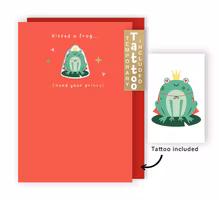 Tatuering och kort med kuvert - Grodprinsen (Fraktfritt)