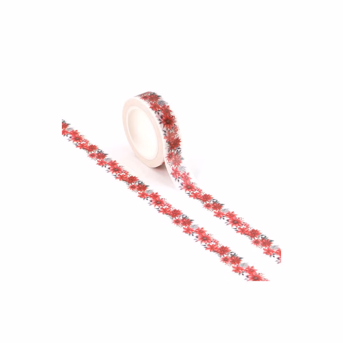 Dekorationstejp (Washi tejp) - Julblommor (10 meter)