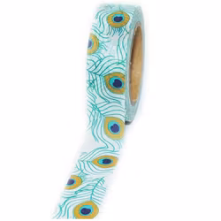 Dekorationstejp (Washi tejp) - Påfågel (10 meter)