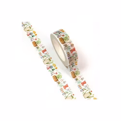 Dekorationstejp (Washi tejp) - Trädgårdstider (10 meter)