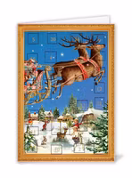 Liten Adventskalender som julkort - Tomtens renar (Fraktfritt)