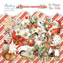 Vackert papperspyssel - White Christmas (60 delar)