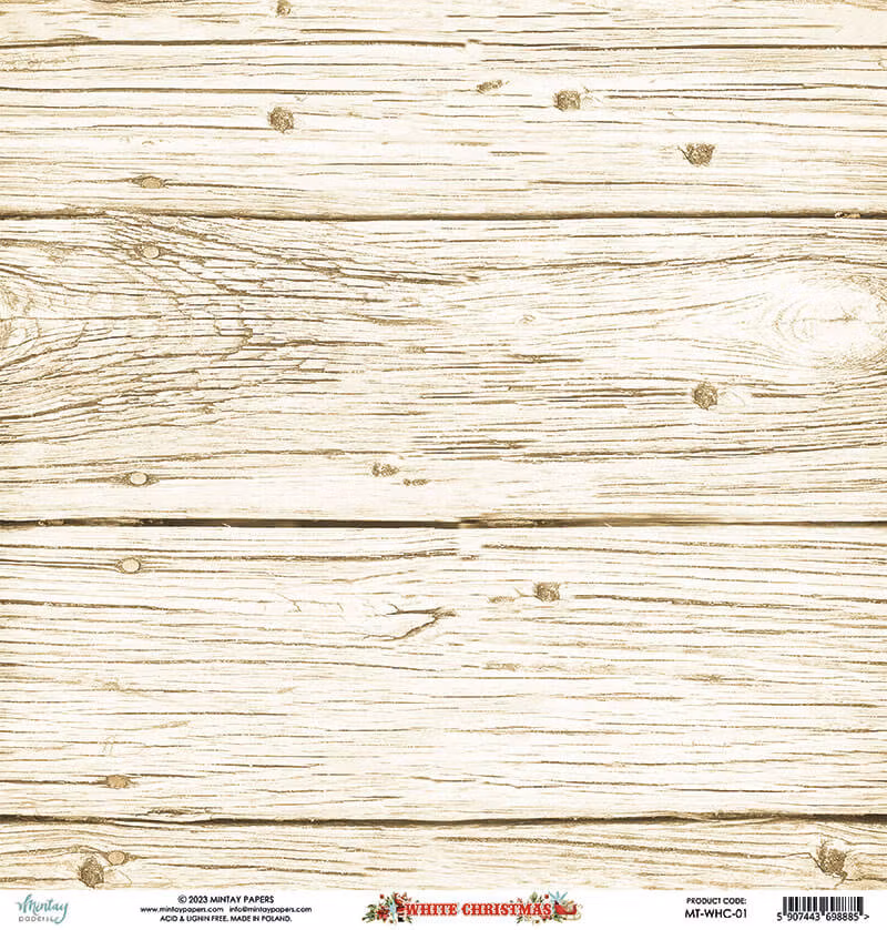Vackra pysselpapper - White Christmas (24 ark) 15 x 15 cm