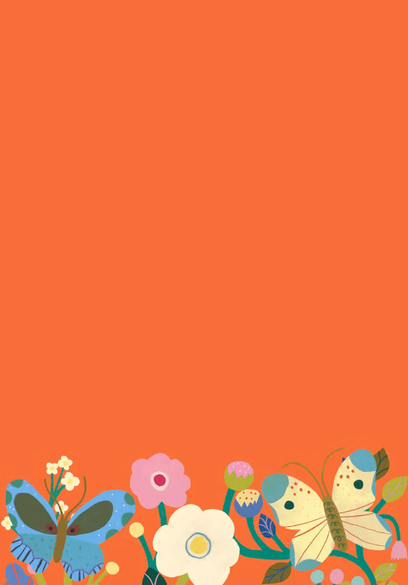 Skrivset med Brevpapper - Fjärilsträdgården