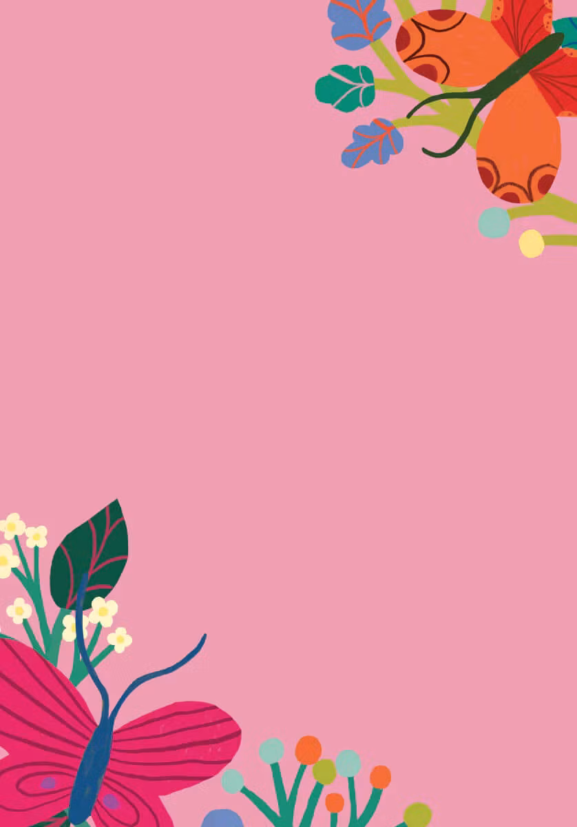 Skrivset med Brevpapper - Fjärilsträdgården