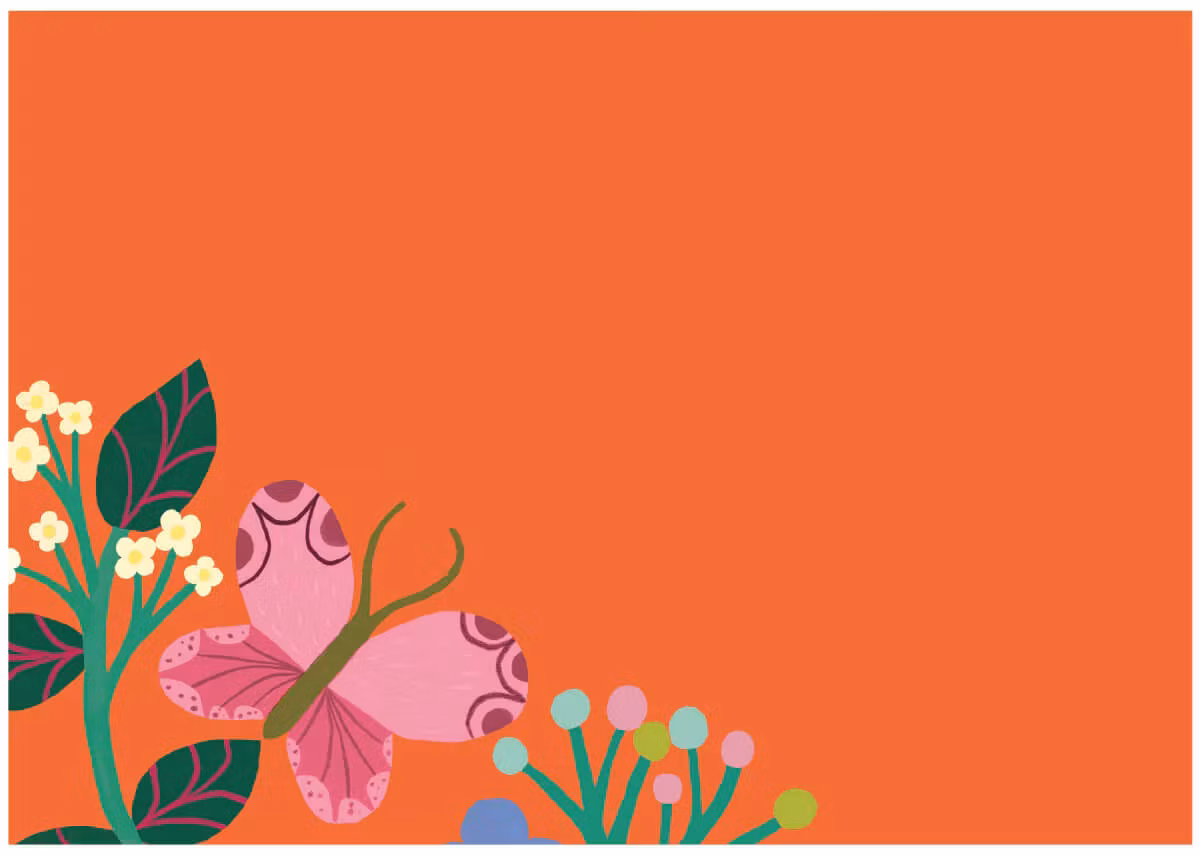 Skrivset med Brevpapper - Fjärilsträdgården