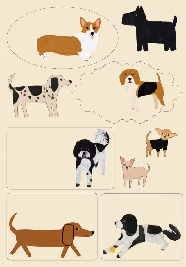 Skrivset med Brevpapper - Hundar