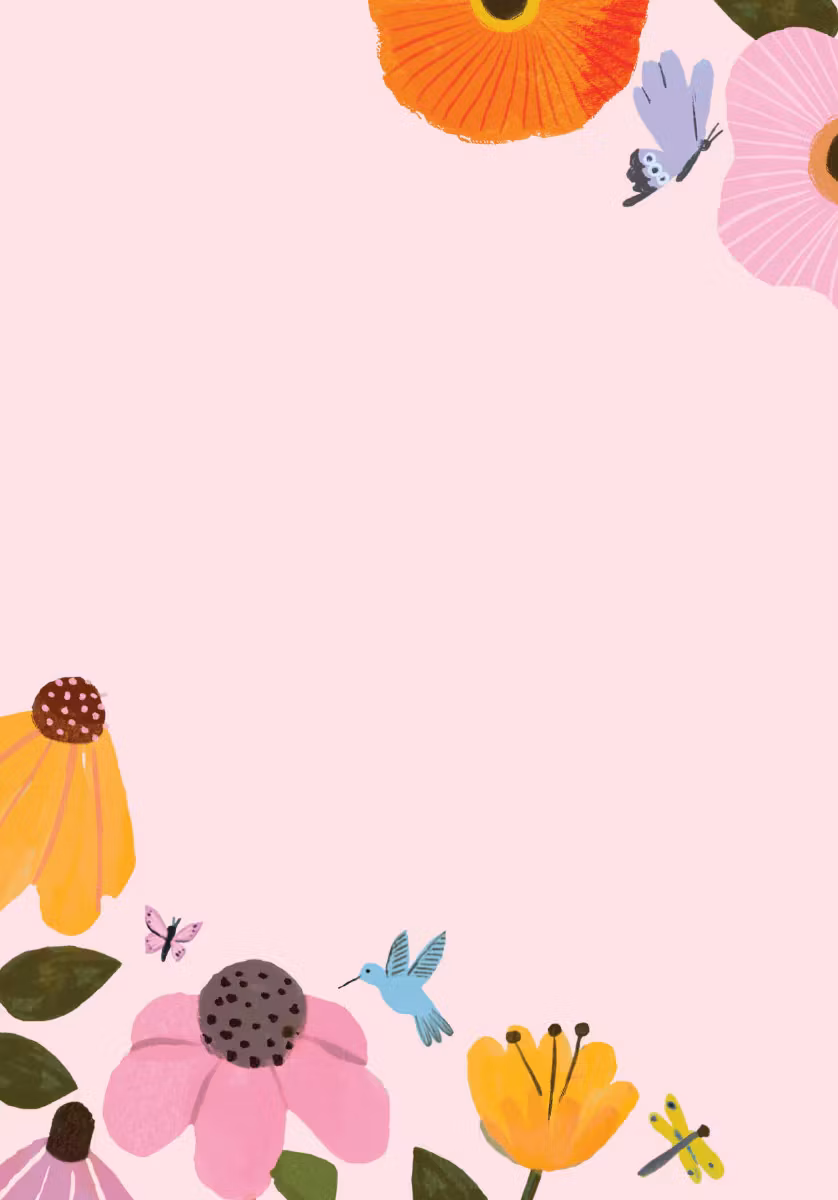 Skrivset med Brevpapper - Blomsterängen