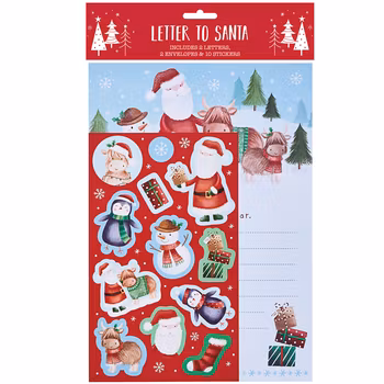 Brev och klistermärken till tomten - Brevpapper, kuvert och klistermärken