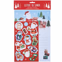 Brev och klistermärken till tomten - Brevpapper, kuvert och klistermärken