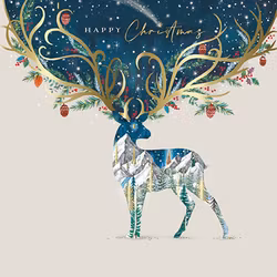 Förpackning med flera julkort - Julrenen (Fraktfritt)