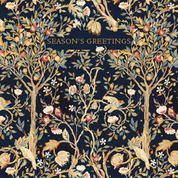 Dubbelt julkort med kuvert - Djupblå jul (Fraktfritt)