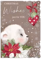 Dubbelt julkort med kuvert - Söt jul (Fraktfritt)