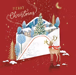 Förpackning med flera julkort med kuvert (8 stycken) - Juletid