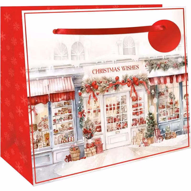 Mellanstor Julklappspåse - Julbutiken