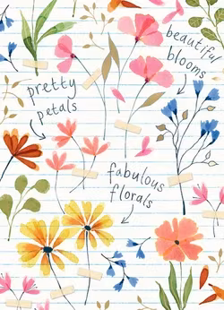 Dubbelt kort med kuvert - Fantastiska blommor (Fraktfritt)