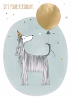 Dubbelt kort med kuvert - Hundgrattis (Fraktfritt)