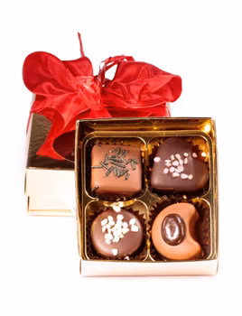 Chokladask 4 praliner